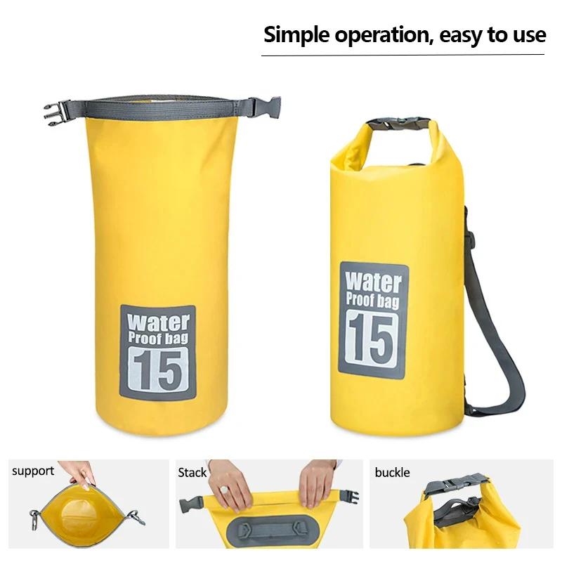 5L/10L/15L/20L/30L Waterproof Dry Bag Backpack,Waterproof Swimming Bag for Kayaking Hiking Boating Camping Outdoor Sport Bag
