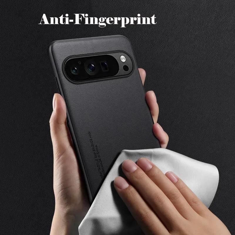 Business Leather Texture Ultra Slim Soft Phone Case For Google Pixel10 9 8 Pro XL Shockproof Solid Color Skin Feel Protect Cover