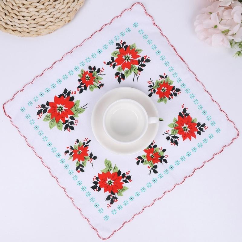 Soft Printed Cotton Handkerchief For Women and Girls Quick Drying Multipurpose Accessory Floral Handkerchiefs