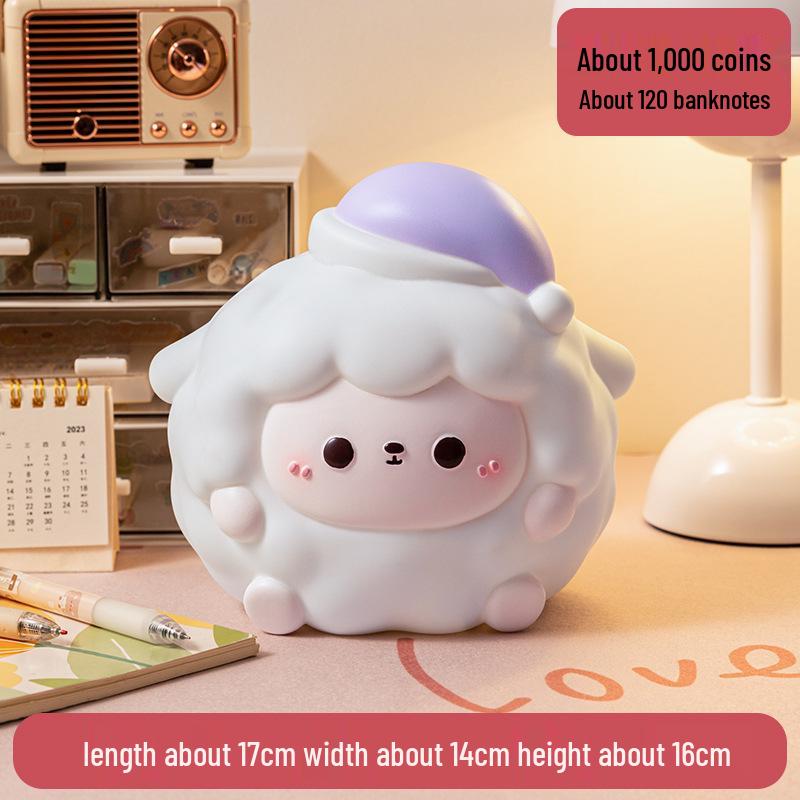 

Новая копилка в виде овечки Мэймэй: Милая, вдохновленная мультфильмами, ударопрочная виниловая копилка для детей - Идеальный креативный подарок и украшение