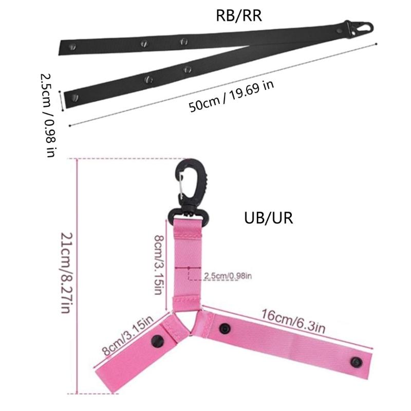 Adjustable Cheerleading Bobbles Storage Strap Pom Carriers Lanyard With Secure Clips For Easy Attachment And Removal