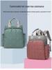 Sac Maman Multifonctionnel Grande Capacité Couleur Unie à Double Épaule avec Rangement Isotherme pour Biberons.