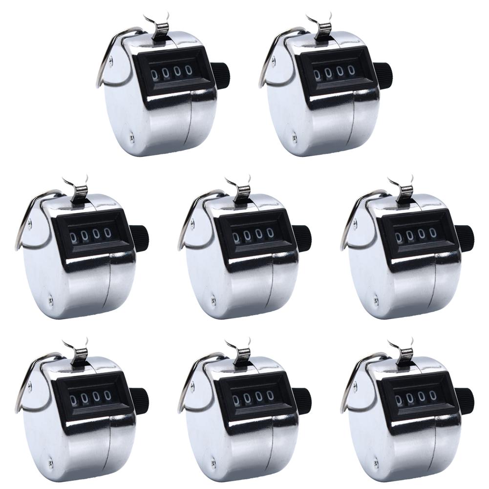 1-10 st Metall Handhållen Räknare 4-siffrig Nummerräknare Klickräknare för Räkning Stickning Coaching Fiske Pitchräknare