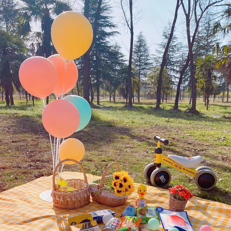 Smiley Daisy Balloon Set: Picnic & Birthday Photo Props for Kids