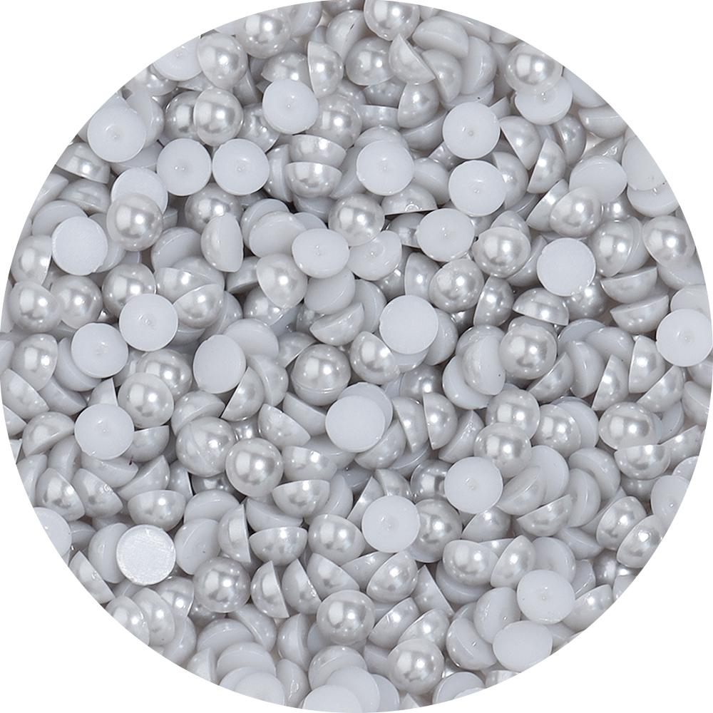 50-500Pcs ABS Imitation Pearls Beads Color Flat Back Cabochon Half Round Loose Bead for Crafts Garment Nail Art Jewelry Findings