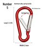Gourd-Shaped No. 5 Thickened Aluminum Alloy Carabiner Keychain Hook - Lightweight DIY Backpack Accessory