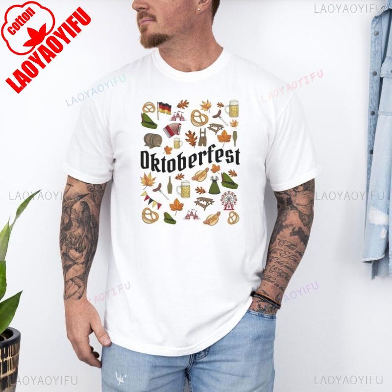 Oktoberfest Sweatshirt German Beer Festival Shirt Munich Celebration Bavarian Party Clothing Casual Cotton Printed Tshirt S