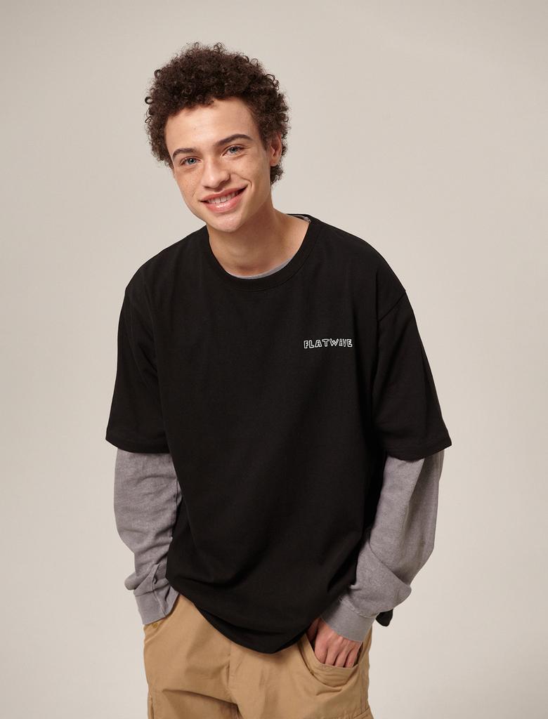 FLATWAVE IN SEOUL Doodly Print T-Shirt Black
