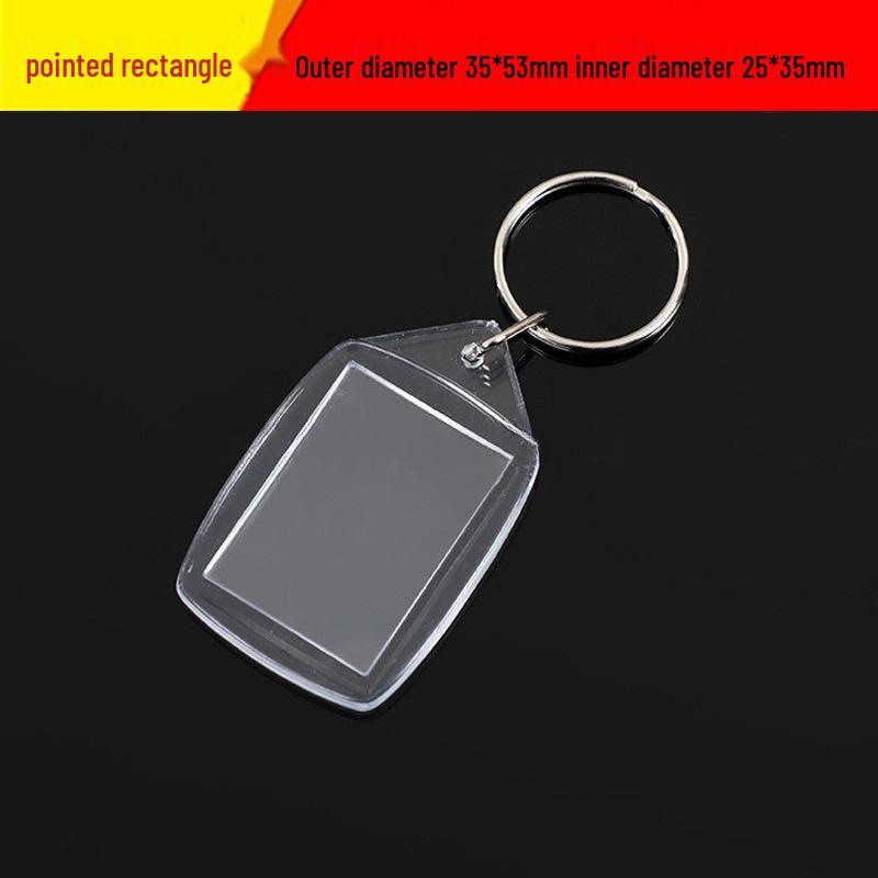 Double-Sided Transparent Acrylic Keychain: 1-inch & 2-inch Blank Photo Frame Pendant