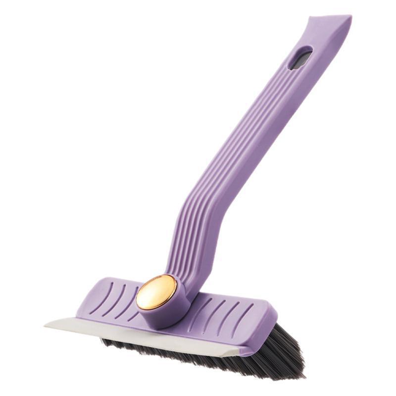 Four-in-One Rotating Crevice Brush - Multifunctional Bathroom and Tile Cleaner with Squeegee for Seamless Cleaning.