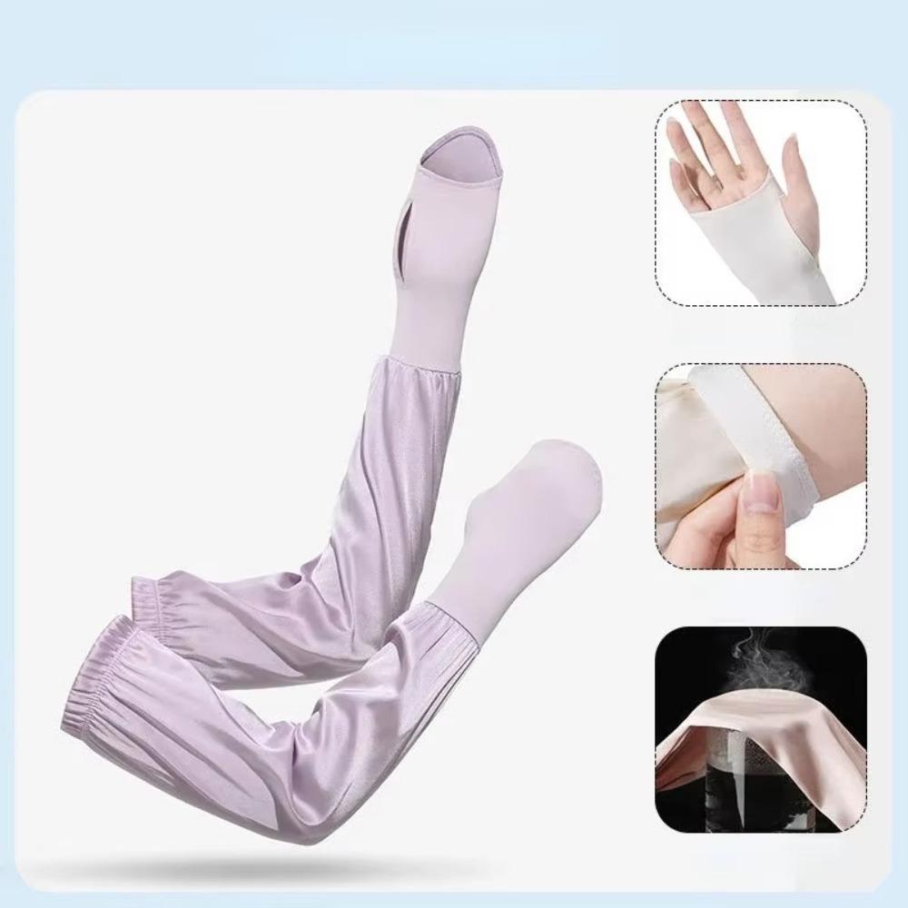

1 Pair Loose Anti UV Arm Sleeves Sunscreen Arm Sleeves for Sunmmer Outdoor Cycling Driving