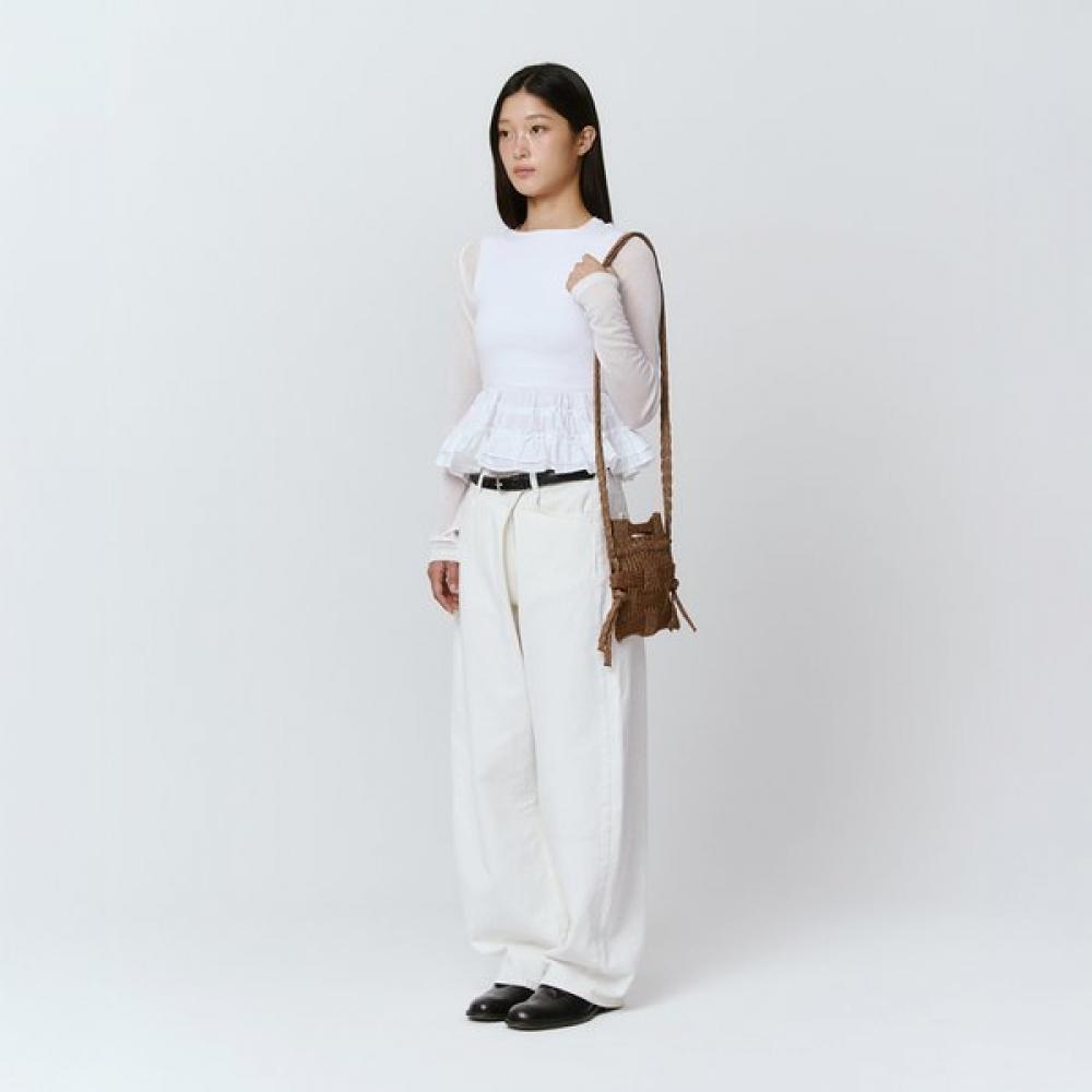 Pleatsmama Mini Crossbow Bag Glitter Camel