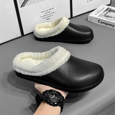 Zimowe damskie futrzane kapcie wodoodporne ciepłe pluszowe domowe slajdy kryty domu gruba podeszwa obuwie antypoślizgowe solidne sandały dla par