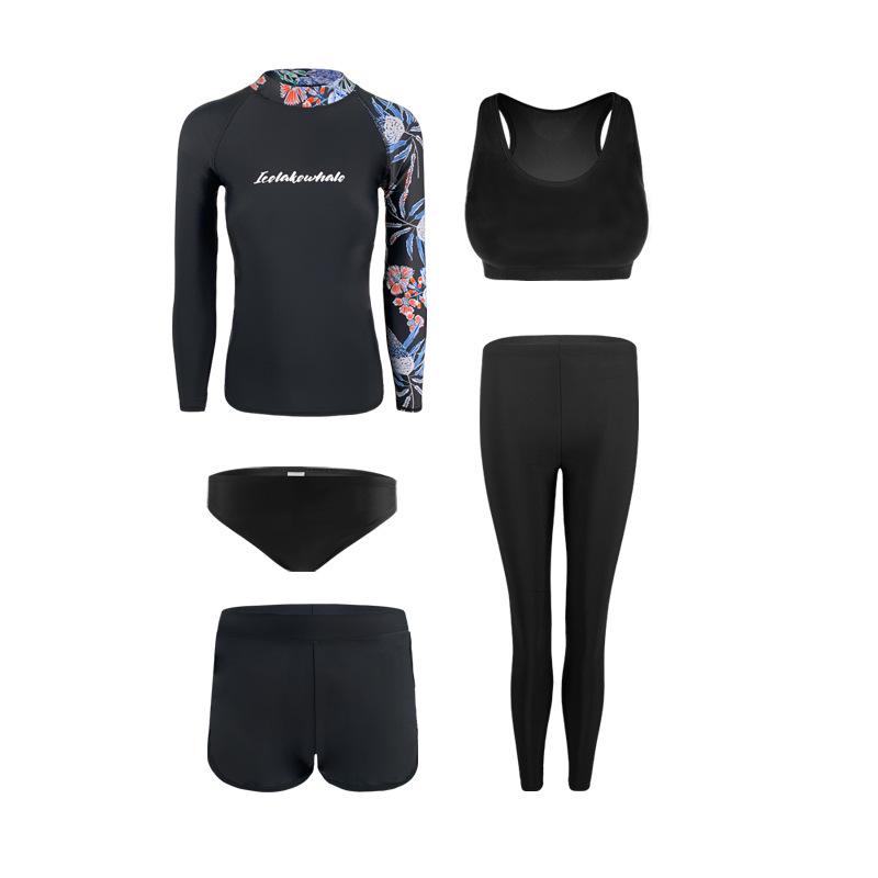 Women's Long Sleeve Quick-Dry Zipper Scuba Suit - Sun & Jellyfish Protection Surfing Beach Set
