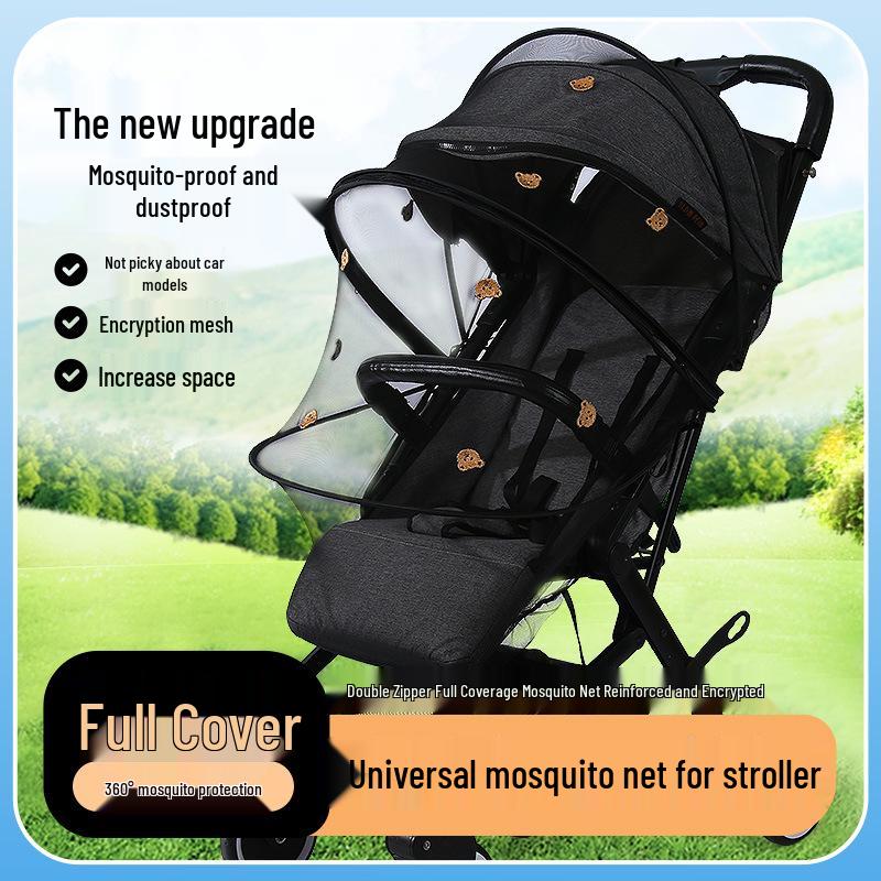 Universal Zippered Baby Stroller Mosquito Net Cover