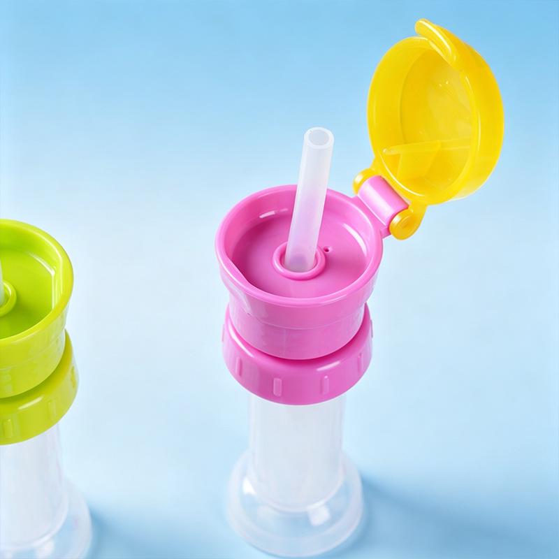 Child-Safe Universal Straw Adapter for Beverage Bottles