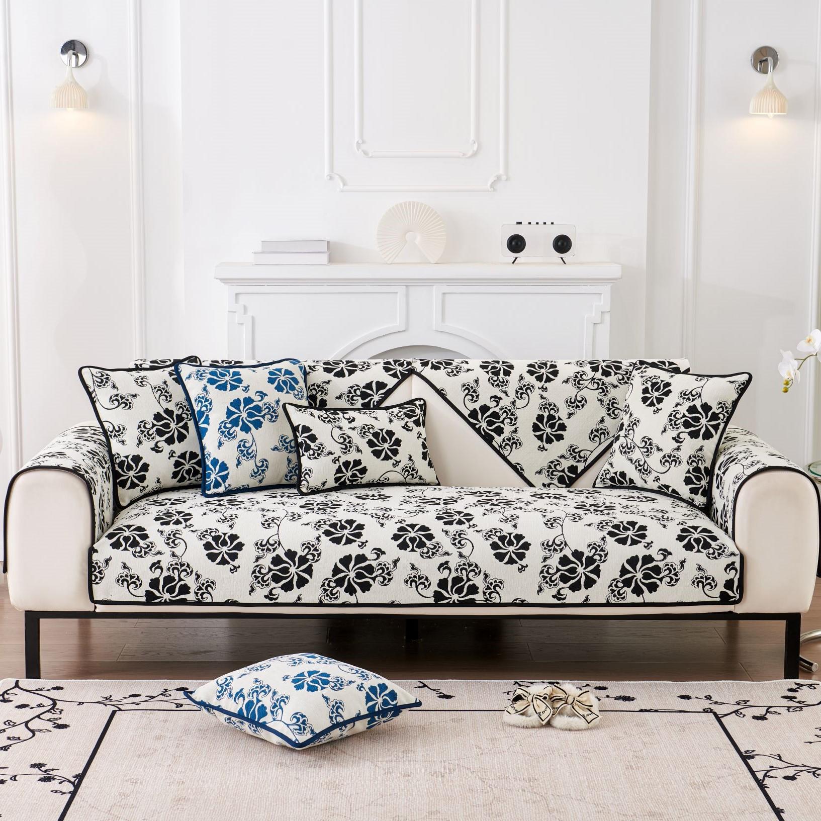 

Синель в китайском стиле, чехол для дивана, жаккардовая подушка для дивана, наволочка, декор для гостиной, универсальная противоскользящая подушка на четыре сезона 70x70