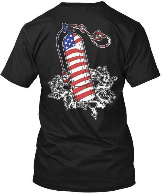 Scuba Diving Us Flag TTshirt Made in the USA Size S to 5XL L