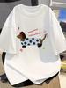 Fashion Unisexs Unisexs Tshirt Cute Funny Lucky Dog Print Tees Humorous Animal Summer Short Sleeve Top Fashion Casual Tshirt