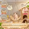 Easy To Install Bird Cage Swing Toy Wood Parrot Training Bridge Hamster Hammock Toy  Small Animals