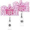 2pcs Student Retractable Badge Reel Holder with ID Clip Must Haves Cute Badge Reel for Name Tag Card(Student )