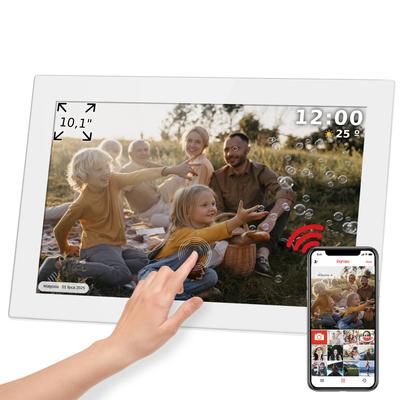 Kruger&Matz FRAMEO Wi-Fi 10.1" Digital Photo Frame, High Quality White Panel