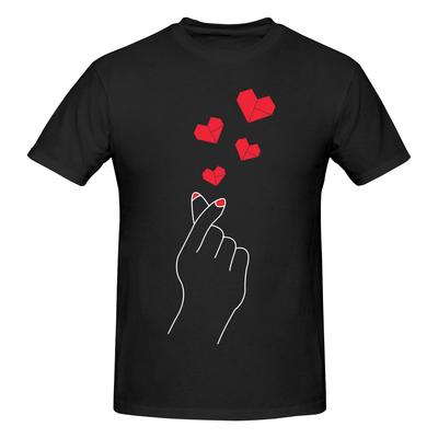 Funny Finger Heart Origami Unisexs Printed Tshirt Unisex T Shirtkawaii
