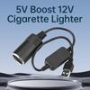 Cigarettes Lighter Adapter USB 5V to 12V Car Cigarettes Lighter Socket Female Converters Adapter Cord For Driving Recorders