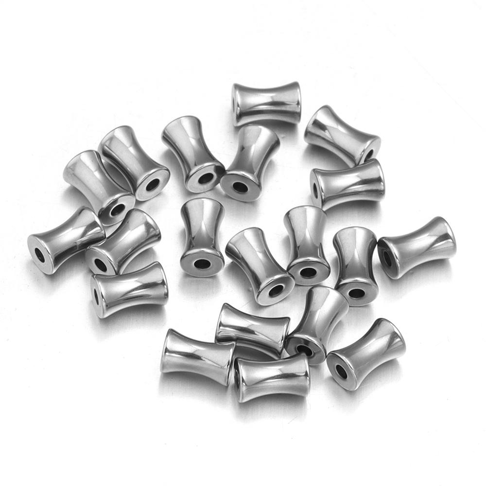 

10pcs/Lot Bamboo Shape Stainless Steel Beads Spacer Beads Gold Color Loose Bead For Diy Jewelry Making Necklace Bracelet Earring 8mm