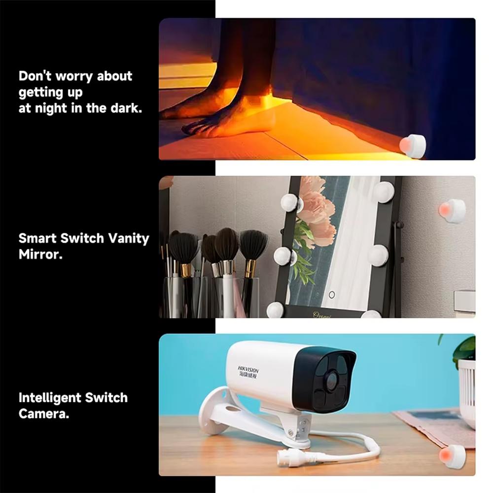 1-3PCS Zigbee PIR Motion Sensor&Light Detector Smart Wireless Infrared Sensor for Home Security Works with Alexa Smart Life App