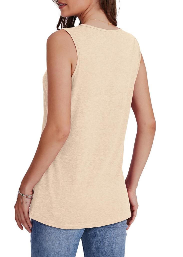 Tank Tops for Women Summer V Neck T Shirts Trendy Sleeveless Basic Tees Fashion Clothing