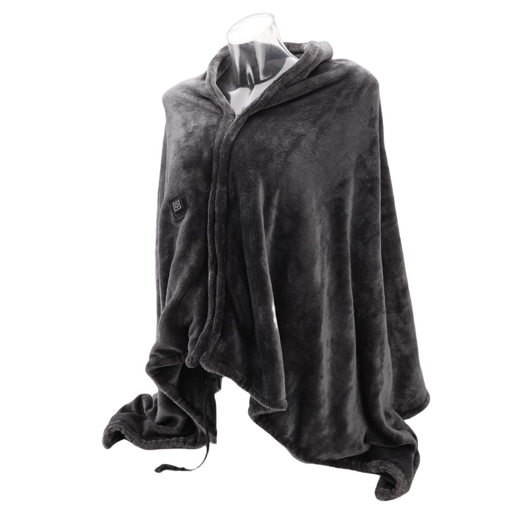 Elektrische Heizdecke USB 3 Heizstufen Korallenfleece Tragbare Beheizte Überwurfdecke Schal Umhang