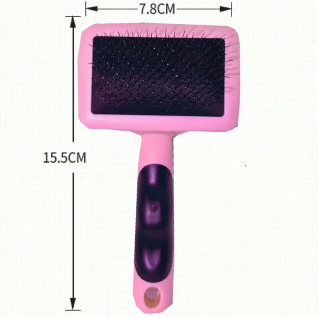 New Stainless Steel Dog Grooming Comb Brush for Dog Cat Pet Hair Removal - Gentle Massage Brush for Dogs Cats with Hair Knots Op