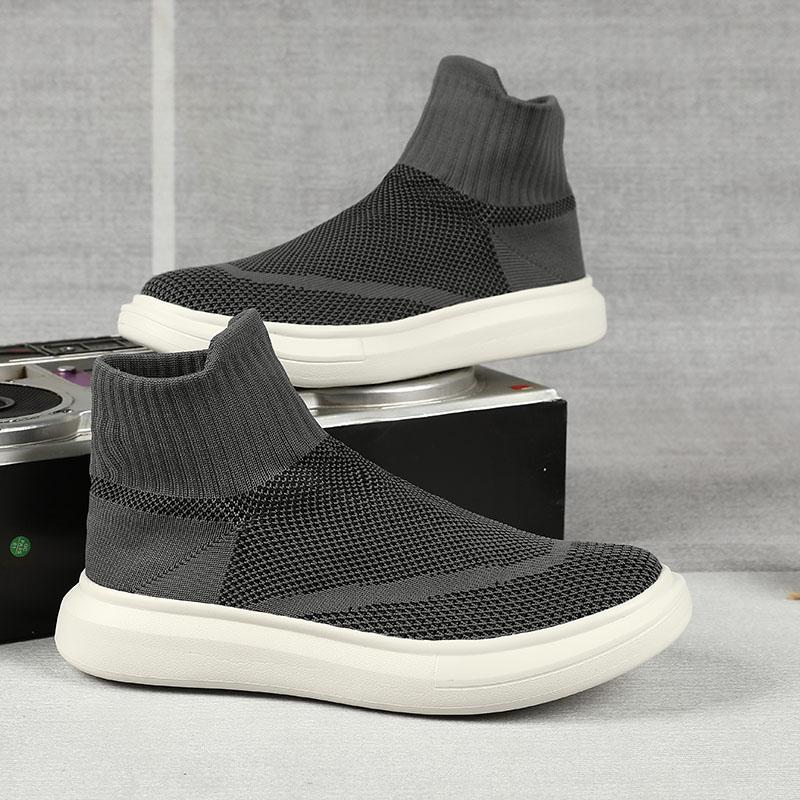 Fashion Warm Men Casual Sneakers Comfortable Mens Ankle Boots Lightweight Couple Walking Running Shoes Mesh High Top Man Socks Shoes