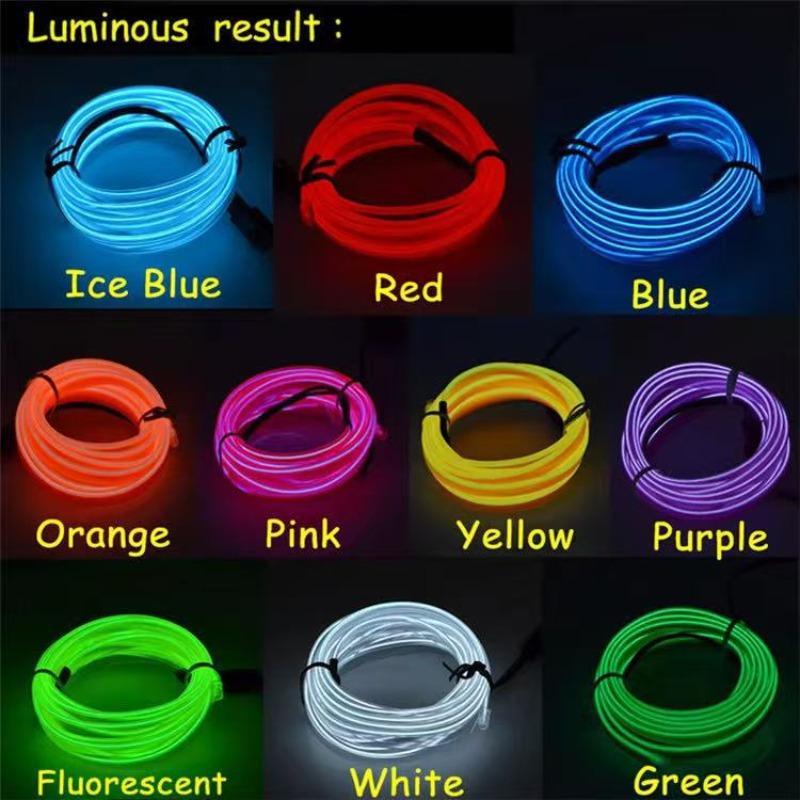 Wireless Automotive LED Ambient Light Strip, USB Powered Cold Light Interior Decor, No Wiring Needed for Car Center Control & Door Atmosphere Lighting