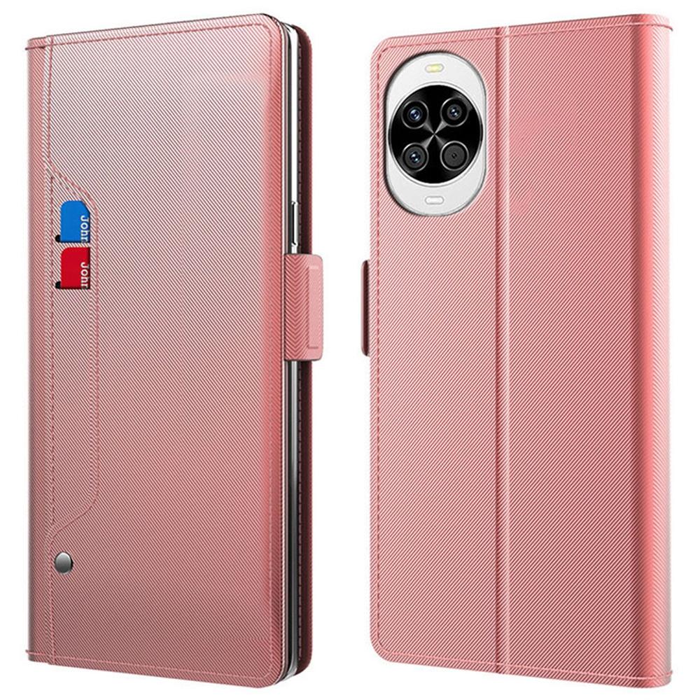 For Huawei nova 14 5G Case Stand PU Leather Phone Cover Card Holder Mirror