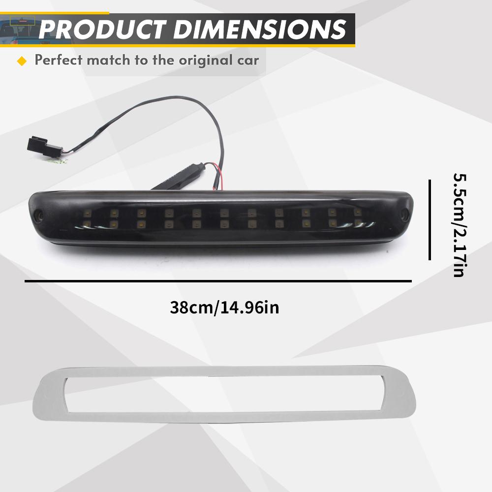 For Chevy Colorado GMC Canyon 2004-2012 Rear Third 3rd Stop Brake Lights Reverse Cargo Lamp DRL High Mount Pickup Taillight