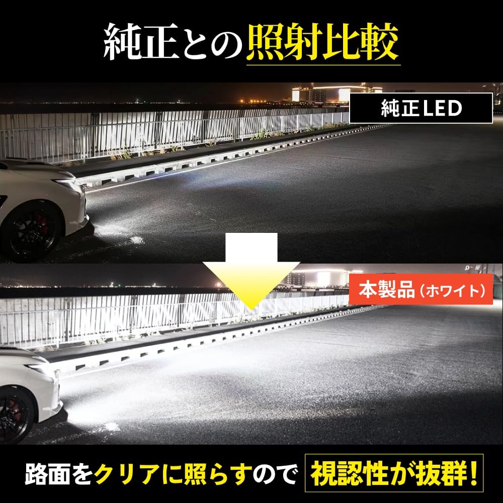 L1B LED Fog Light New Genuine Replacement Vehicle Inspection Memory Set of 2 HID-ya Bulbs, Bulbs, White, 8100lm, Aftermarket, Compliant, Function,