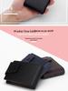 Stylish Multi-functional Cross-Grain Card Holder with Buckle for Coins and IDs