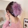 For Girls Fluffy Plush Women Hair Clips Korean Hair Accessories Feather Hair Claw Feather Hairpins
