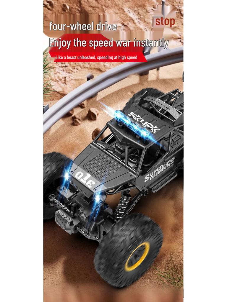Rechargeable High-Speed 6-Wheel Off-Road Remote Control Climbing Car for Boys