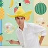Soft Fabric Funny Fruit Headgear Quirky Cosplay Cap  Halloween Carnival Celebration