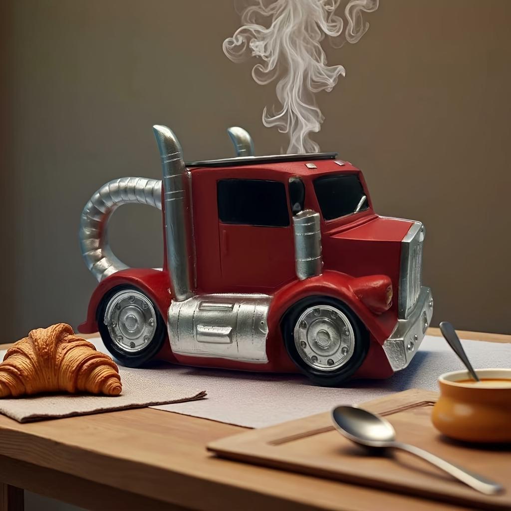 Halloween-2025-Latest Hot-selling Fun Truck Coffee Cup Handmade Durable Semi-trailer Shape Suitable for Men And Women Truck Driver Gifts