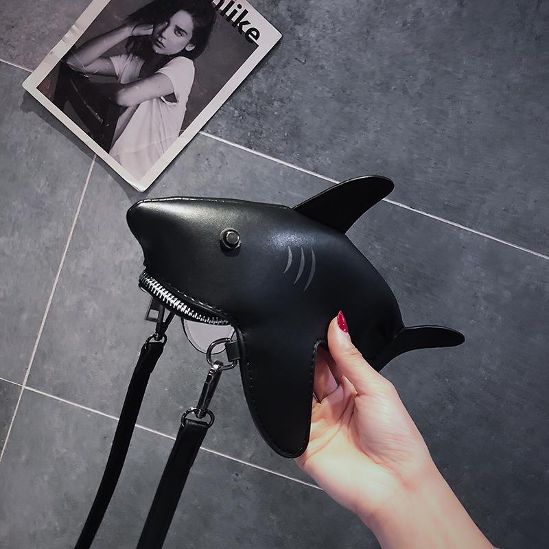 Funny small bag female 2025 trendy Korean version ins women's bag mini messenger shark bag personalized niche fairy bag