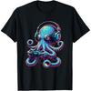 Octopus Gaming Animal Video Games Funny Octopus T Shirts Men Cotton Humor Streetwear Tee Short Sleeve Loose Clothing