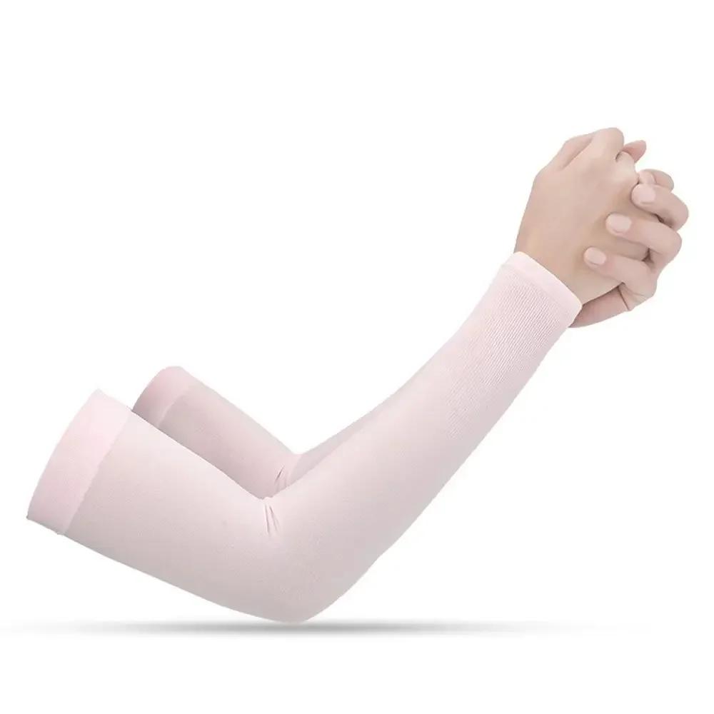 2Pcs Arm Sleeves Warmers Sports Sleeve Sun UV Protection Hand Cover Cooling Warmer Running Fishing Cycling Summer Cooling