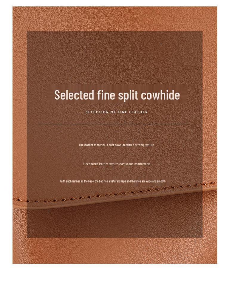High-End Genuine Leather Cowhide Crossbody Tote for Women – Large Capacity, Versatile Fashion Handbag