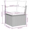 9 Piece Garden Sofa Set with Cushions Light Grey Poly Rattan