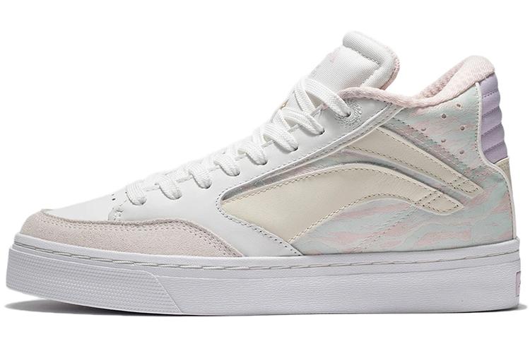 Li Ning Wave 180 Textile, Synthetic Leather Slip Resistant, Abrasion Resistant, Lightweight Mid top Skateboard Shoes AECS004-3 40