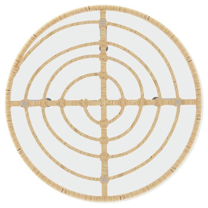 VidaXL Table de salle à manger Ø55 cm Verre trempé et acier 319434